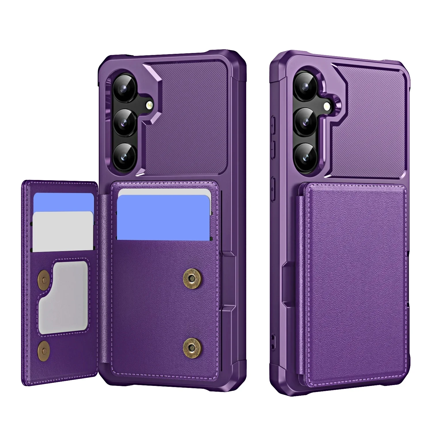 (roxo, Galaxy A36 5g) Capa Carteira De Couro Genuíno Para Cartões Samsung