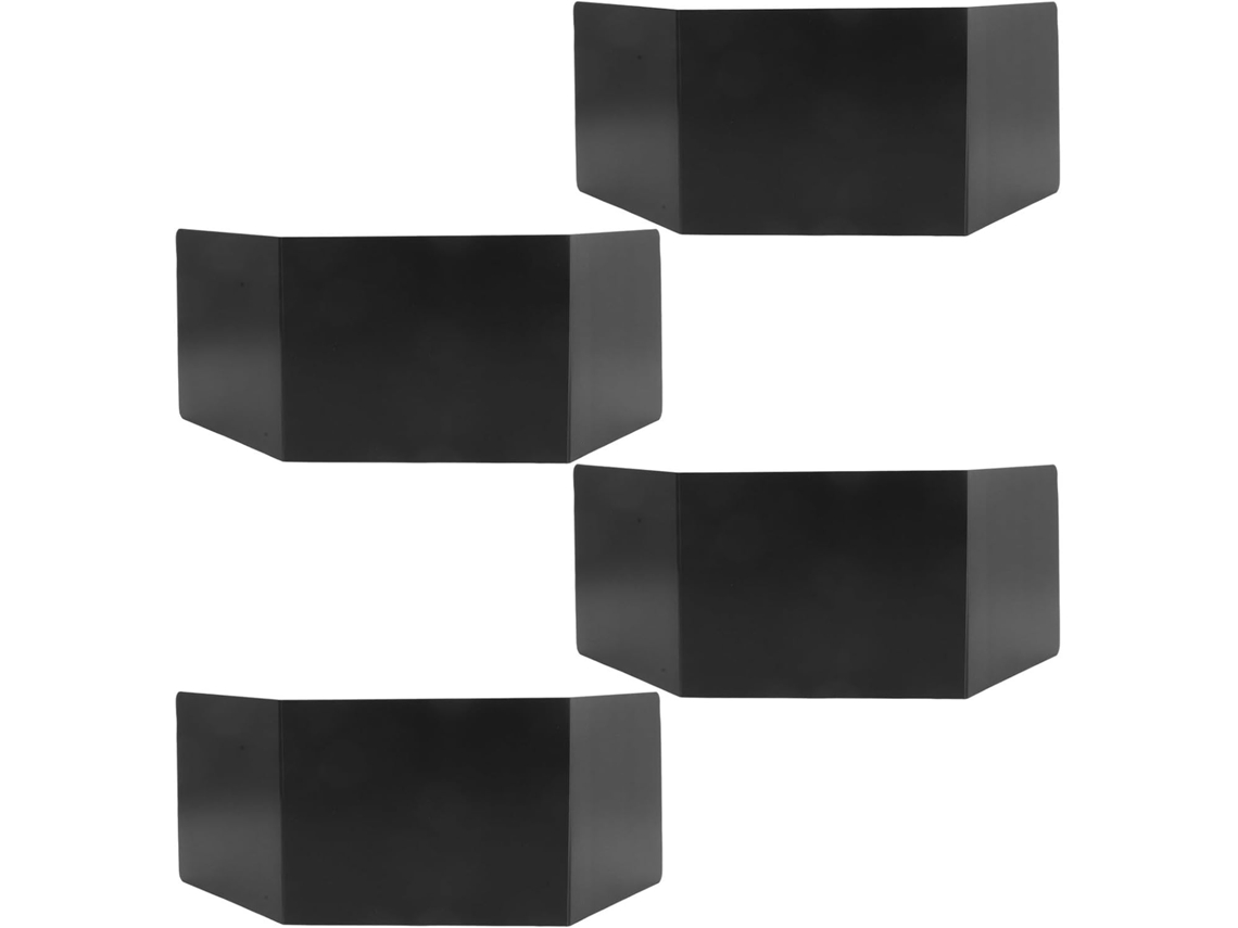 Divisória De Mesa Wooneky, 4 Peças, Preta, Sala De Aula, Espaço De Trabalho Individualizado E Uso Flexível, Tamanho