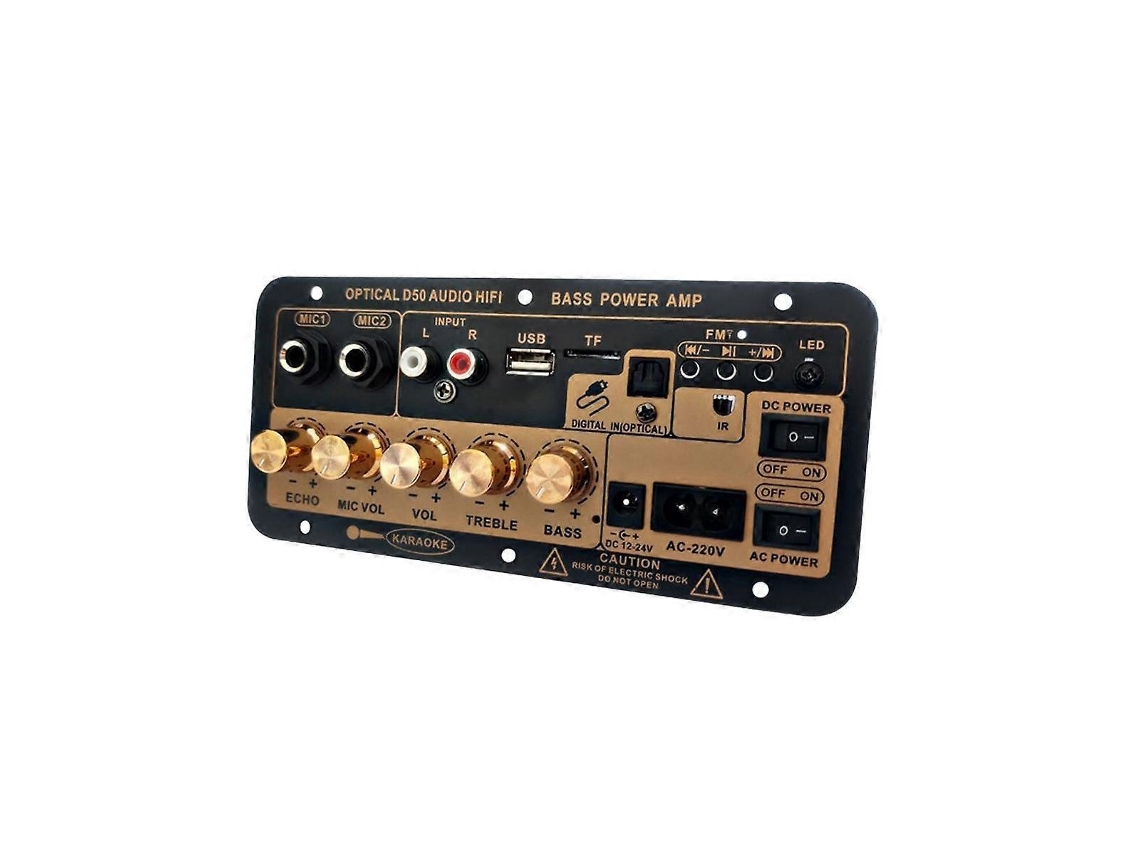 Placa Amplificadora D50 Com Áudio Óptico, Bluetooth, Usb, Rádio Fm, Leitor De Cartão Tf, Subwoofer Para Projetos Diy, Para Uso Doméstico E Automotivo
