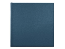 Álbum de Fotos, Sem Nome, Formato Grande, 30 X 30 Cm, 80 Páginas, Capa em Papel Kraft Azul BRILVIBERA