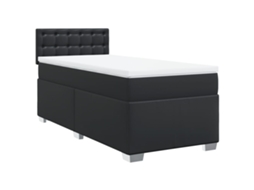 Box Spring Bed, Box Spring Beds Vidaxl Preto Couro Artificial (80 X 200 Cm)