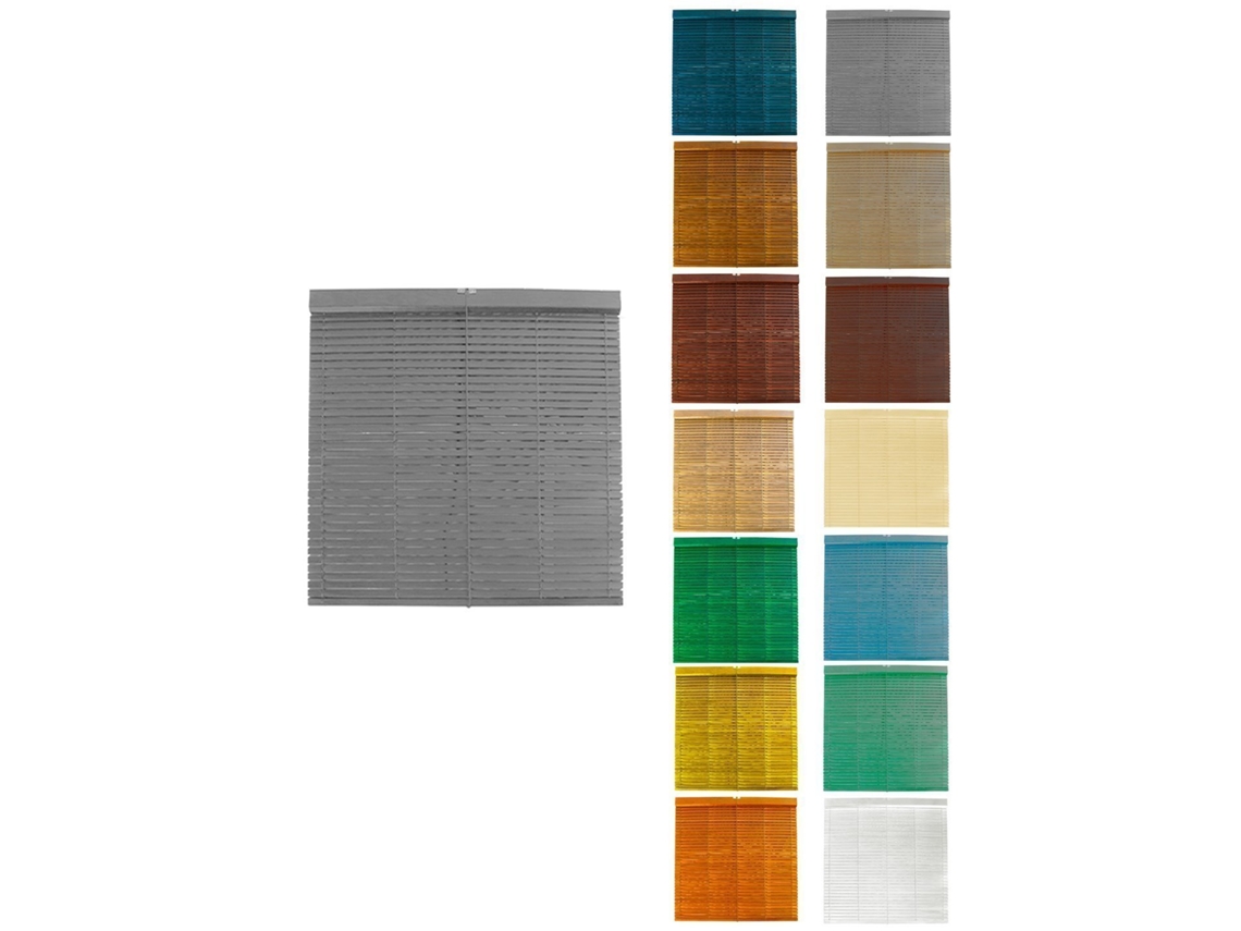 Persiana De Madera Alicantina Con Polea Metálica - Estor Enrollable Para Ventanas, Puertas, Salón Gris (pintada) 85 X 160 Cm