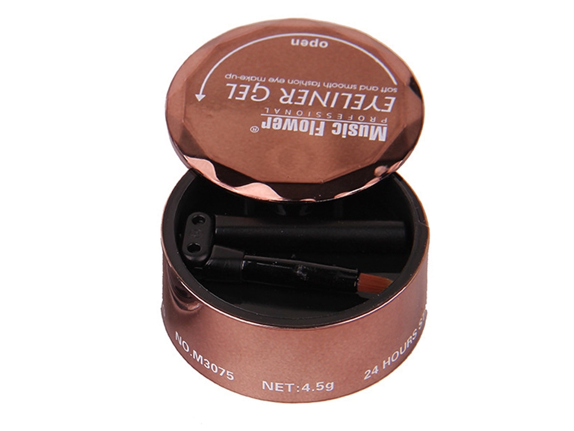 Creme delineador à prova d'água e de longa duração com textura suave para maquiagem dos olhos.