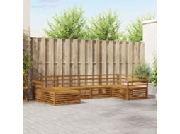 Vidaxl Conjunto De Sofás Para Exterior 6 Pcs Natural