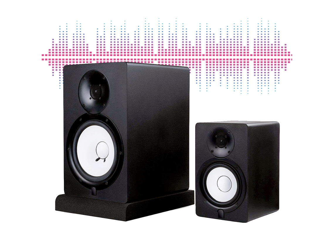 2pcs Almofadas Isolamento Monitor Estúdio Espuma Acústica Densa
