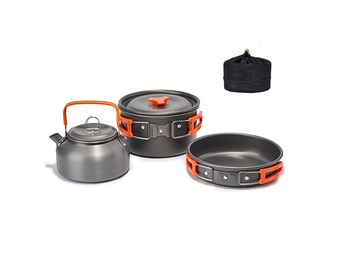 Conjunto de Panelas para Camping e Hiking Portátil