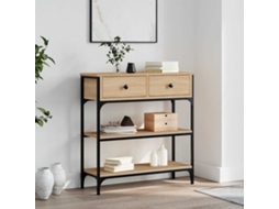 Vidaxl Mesa Consola 72,5x25x75 Cm Derivados De Madeira Carvalho Sonoma