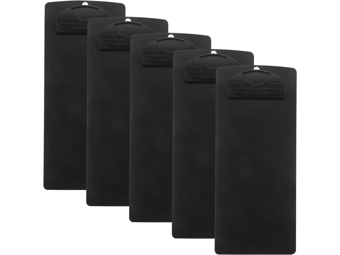 Prancheta Abaodam Para Faturas E Cardápios, Conjunto De 5-pranchetas Plástico Preto, Tamanho Pequeno, Prancheta Portátil