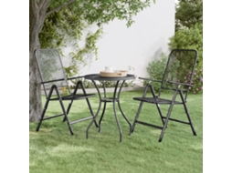Vidaxl Mesa De Jardim Ø60x72 Cm Malha Metal Expandido Antracite