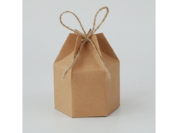 50 Caixas De Presente Kraft, Caixas De Doces De Papel Kraft Hexagonais, Papelão Aquaforge