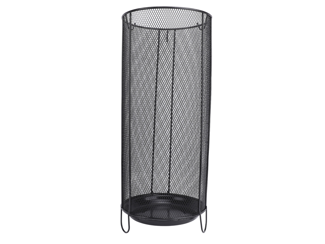 Suporte para guarda-chuvas redondo, ferro, freestanding, para entrada, preto | S/MARCA