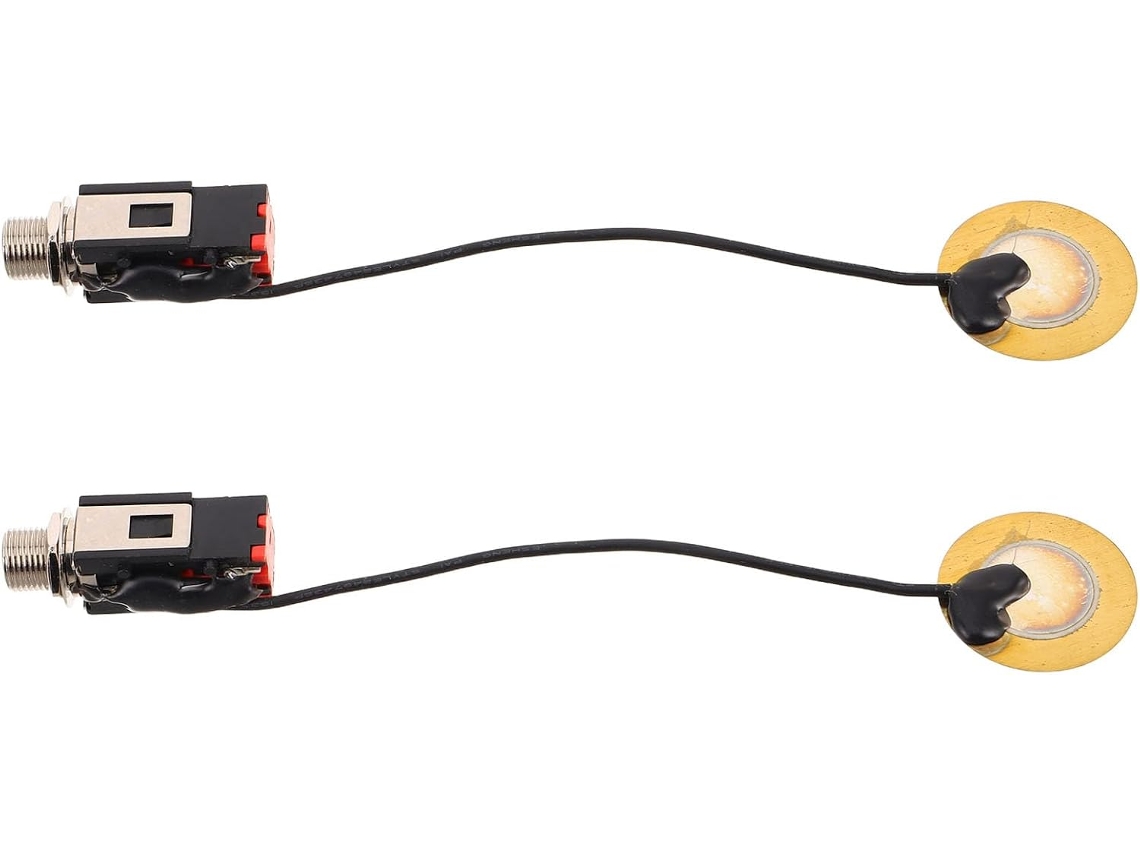 Conjunto De 2 Microfones Piezoelétricos Autoadesivos Para Kalimba, Sensores