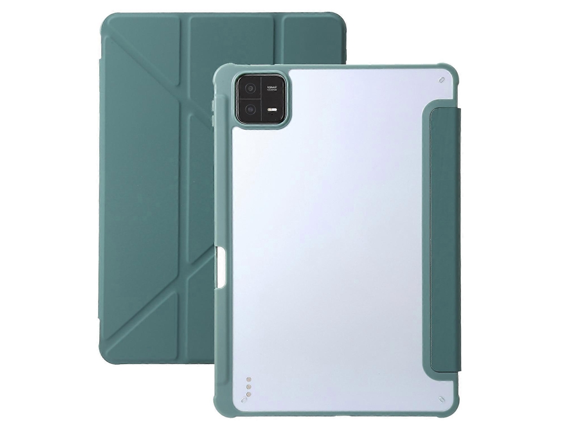 Capa para tablet de couro sintético transparente e acrílico Webake