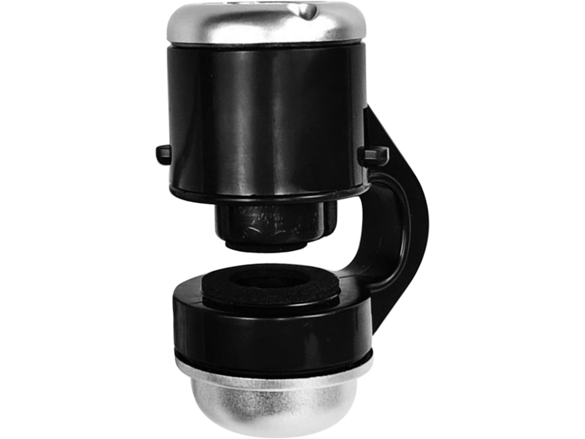 Microscópio Preto Para Celular Com Clipe De Plástico E Luz Led.