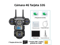 (32g) Câmera Externa Hd De 15mp Com Energia Solar, Zoom De 10x E Função De Visão Noturna.