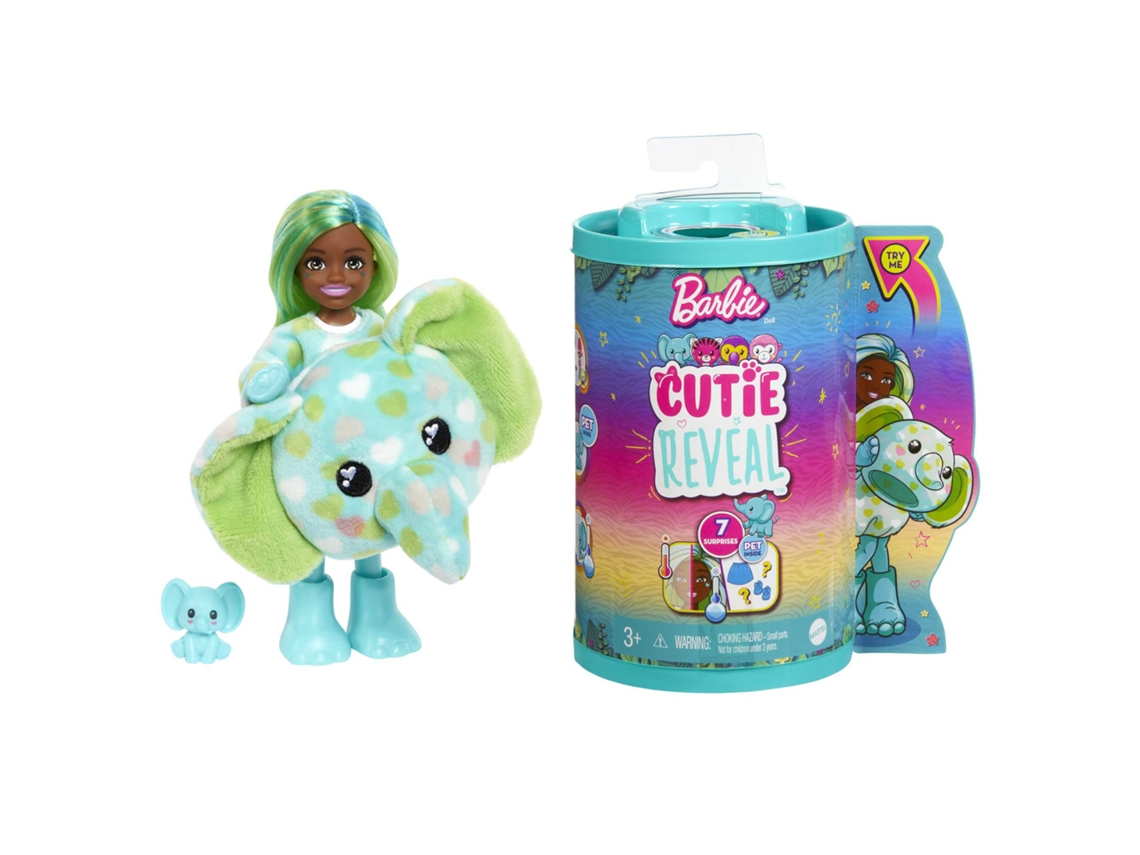 Boneca BARBIE Cutie Reveal - Amigos da Selva - Elefante BARBIE (Idade Mínima Recomendada: 3 Anos)