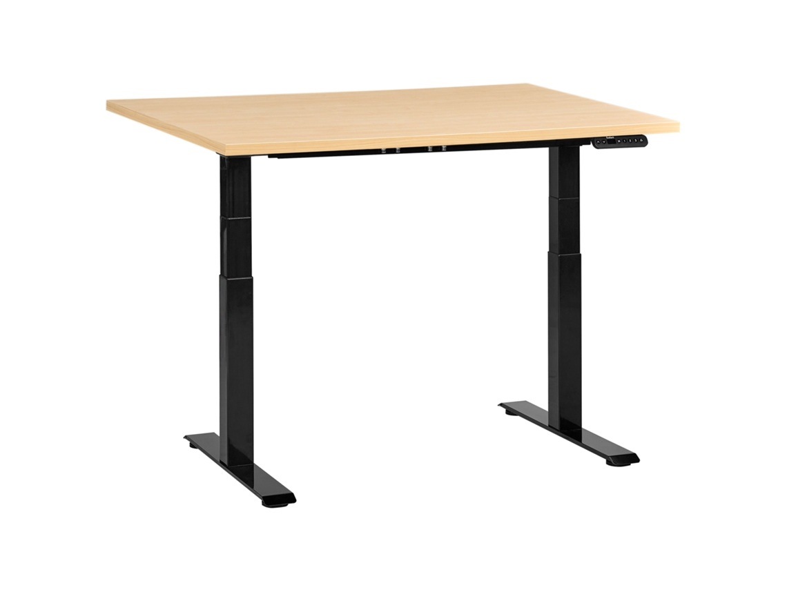 Escritorio Para Usar De Pie O Sentado Beliani Destines De Tablero De Partículas Marrón 120x72x128
