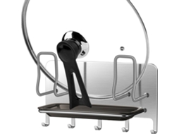 Suporte Para Tampa De Panela Organizador Multifuncional Em Aço Inoxidável Descanso De Colher Par Gokoco