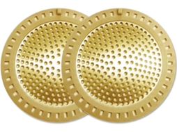 Protetor De Ralo Para Chuveiro Com Filtro De Malha Fina, Conjunto Com 2 Unidades, Em Aço Inoxidável E Silicone, Para Reter Cabelos, Cor Dourada