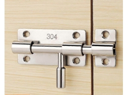 Cerradura deslizante de aço inox 304 para portas de banheiro, armários, dormitórios e galpões, fácil instalação