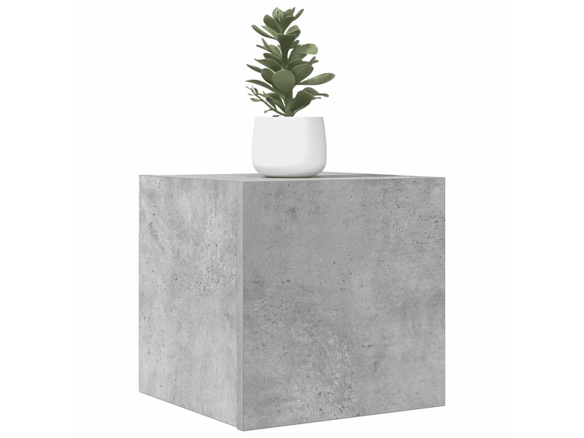 Vidaxl Móvel De Tv De Parede 2 Pcs 30,5x30x30 Cm Cinzento Cimento