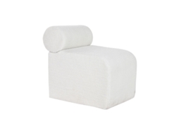 Banqueta HOME ESPRIT Branco Poliéster Madeira MDF 48 x 69 x 63 cm