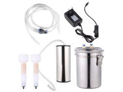 Máquina de Ordenha Elétrica 2 Litros para Cabras, com Balde de Aço Inoxidável, Bomba de Sucção a Vácuo e Plugue Europeu BRILVIBERA