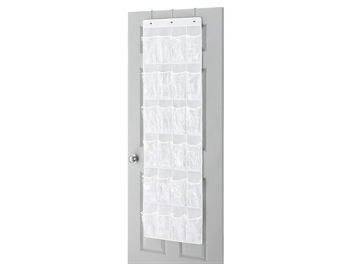Organizador de sapatos transparente Slowmoose com 24 bolsos para porta, cinza (152 x 53 cm)