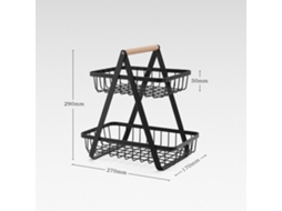 Cesta de Frutas 2 Andares para Camping a Ferro