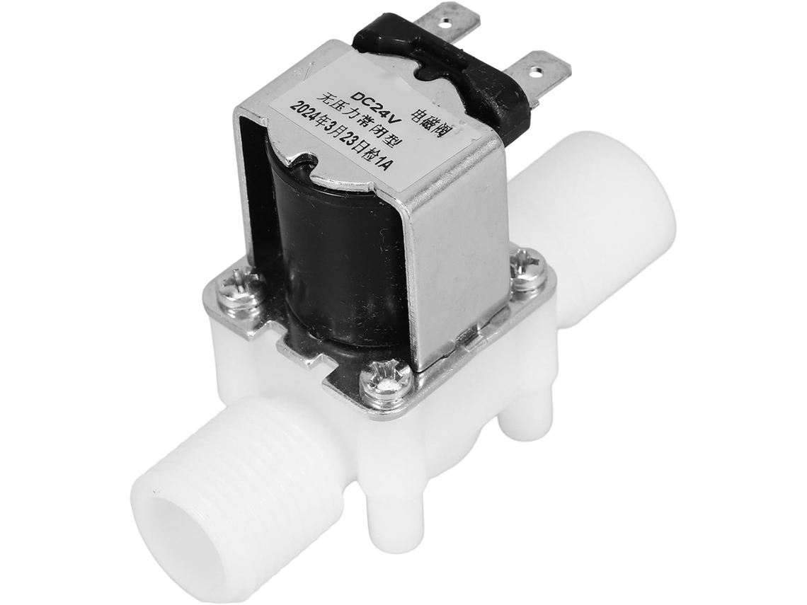 Válvula Solenoide Elétrica De 24 V, Normalmente Fechada, Com Rosca Externa De 20 Mm, Borracha