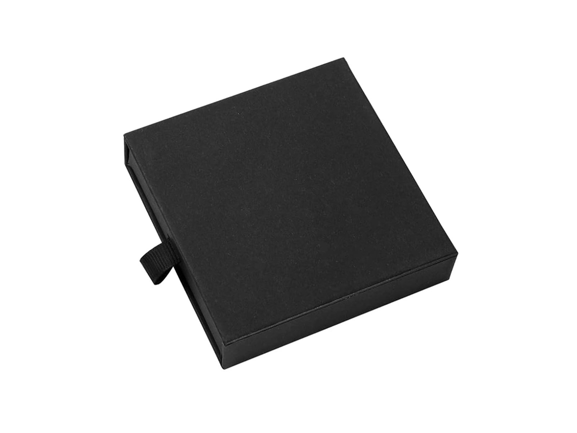 KOFIHETY Peças Caixa De Presente Para Jóias Brincos Colar Pulseira Organizador Caixa Kraft Quadrada Para Jóias (preto)