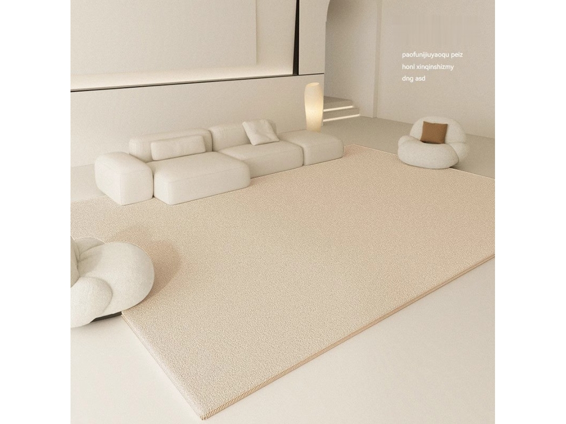 Tapete Simples de Luxo, Leve, Bege, Creme, Imitação de Caxemira, Grosso, Quarto, Cobertor de Cabeceira, 160 x 230 cm, Hddb