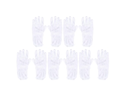 Luvas Inoomp de Algodão Antiderrapante Brancas, Pacote com 5 Pares, Luvas de Trabalho com Aderência para Jardinagem e CHABERLU
