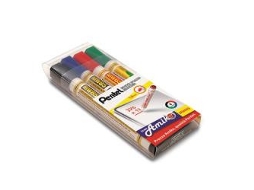 Marcador PENTEL 0100863 4 peças preto azul verde vermelho