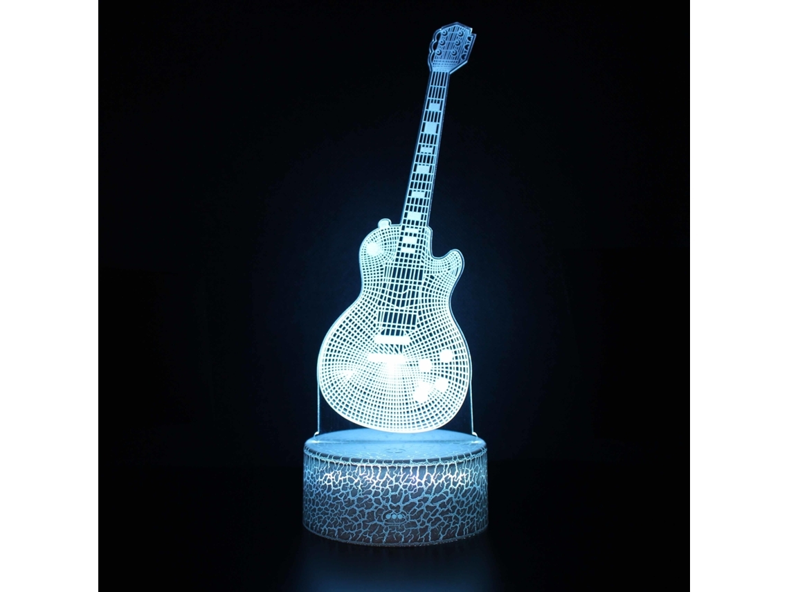 Luz Da Noite De Guitarra Elétrica, Lâmpada De Mesa 3d, Atmosfera L Presente Criativo, Luz Noturna Visual Estéreo*