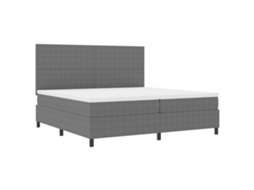 Conjunto 1 Cama Box Vidaxl Cinzento-claro Cordão (200 X 200 Cm)