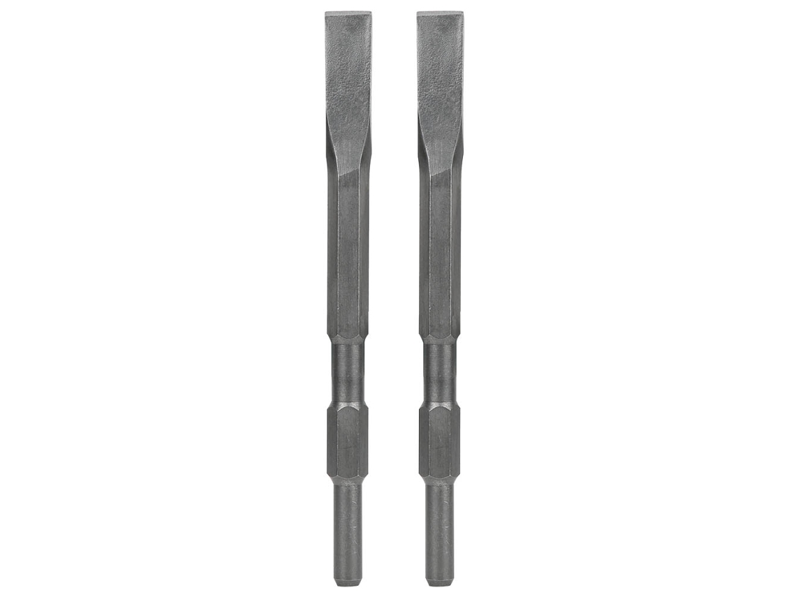 2 Peças De Cinzel Plano De Carbeto 17x280mm Para Concreto Metal Telhas Ferramenta Hexagonal