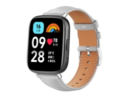 Bracelete para Redmi Watch 3 Active / Lite Couro Preto Cabeça Chata Textura de Tubarão Cinza XIAOMOYU (20mm)