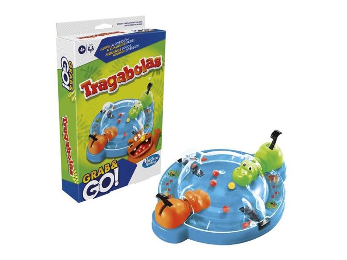 Jogo de Viagem TRAGABOLAS Hungry Hungry Hippos Grab and Go (Idade Mínima Recomendada: ‍4 Anos)