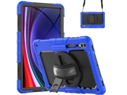 Capa Para Tablet Lurelia, Compatível Com Samsung Tab S9fe Plus 12.4 X610/616b, Azul Escuro, Pc, Dobrável Com Suporte, Suporte Giratório