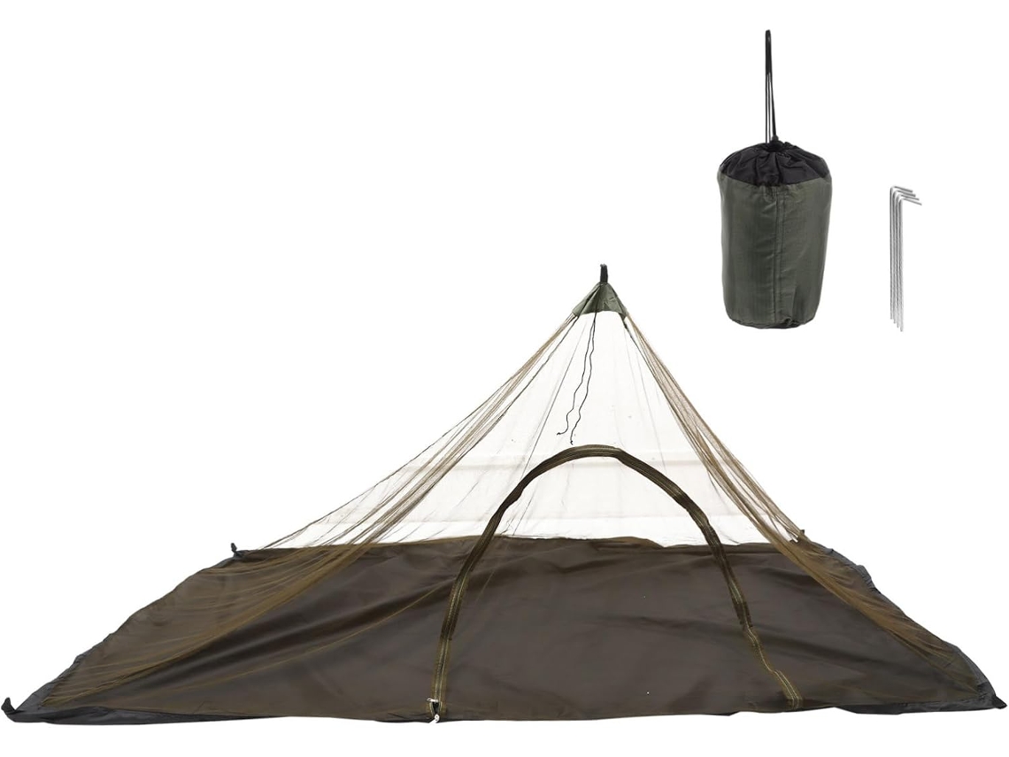 Tenda Triangular Para Camping Com Mosquiteiro, Proteção Contra Insetos E Estacas.