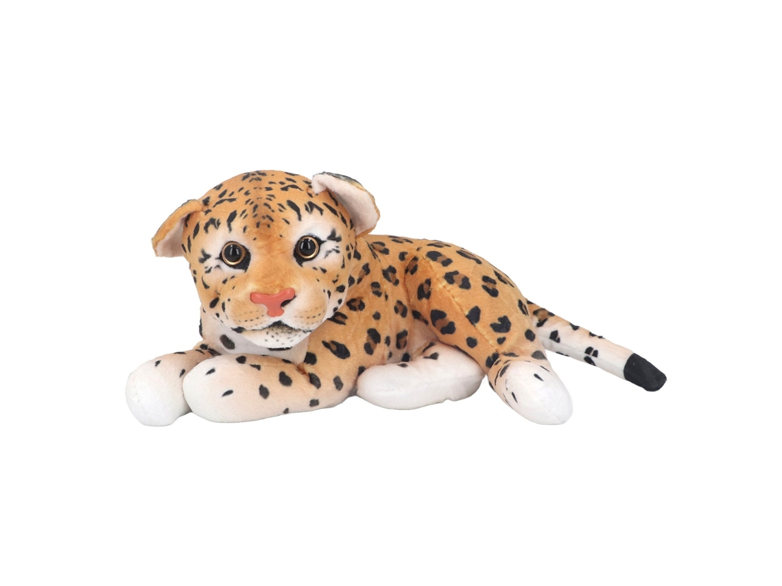 Primerox boneca de Pelúcia Animal Selvagem Simulação Macia Decorativa Presente para Crianças Leopardo