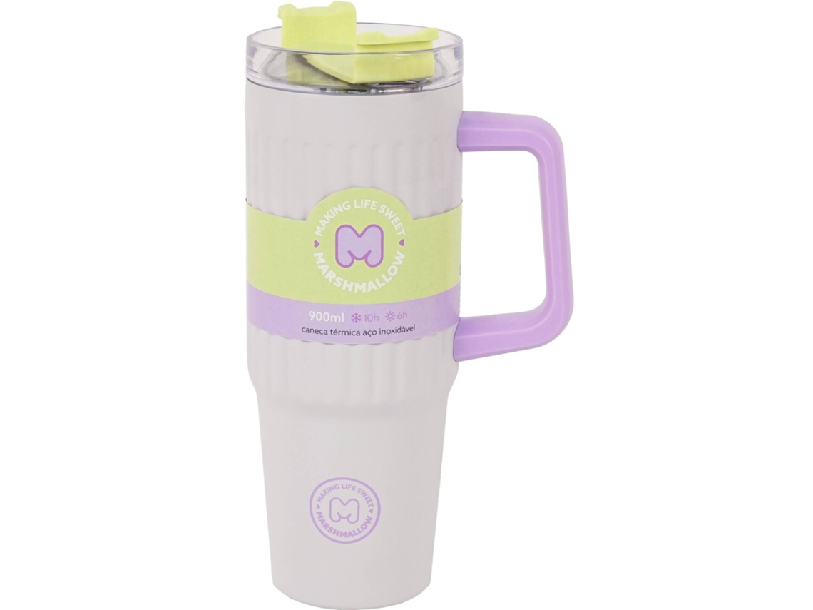 Caneca Térmica Cinza 900ml Marshmallow