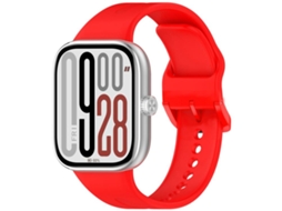 Bracelete para Redmi Watch 6 / 5 / 4 XIAOMOYU em silicone sólido com liberação rápida vermelha