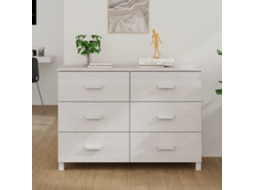 Aparador Hamar 113x40x80 cm Pino Macizo Blanco