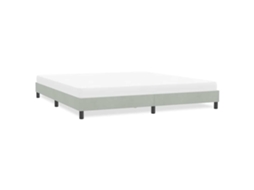 Vidaxl Estrutura de Cama Sem Colchão 180x210 Cm Veludo Cinzento claro
