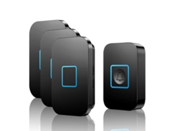 Campainha Sem Fio Preta, Conjunto de Campainha Sem Fio, Alcance de 400 M, Ip55 W Brilvibera wer