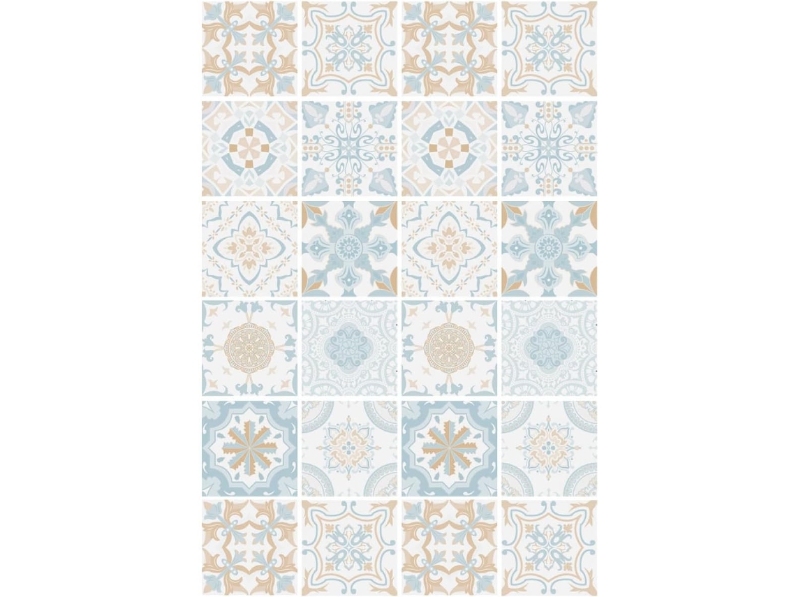 Conjunto de 24 Adesivos Parede Autoadesivos para Cozinhas com Estampas Retrô Vintage. Feitos Pvc CHABERLU