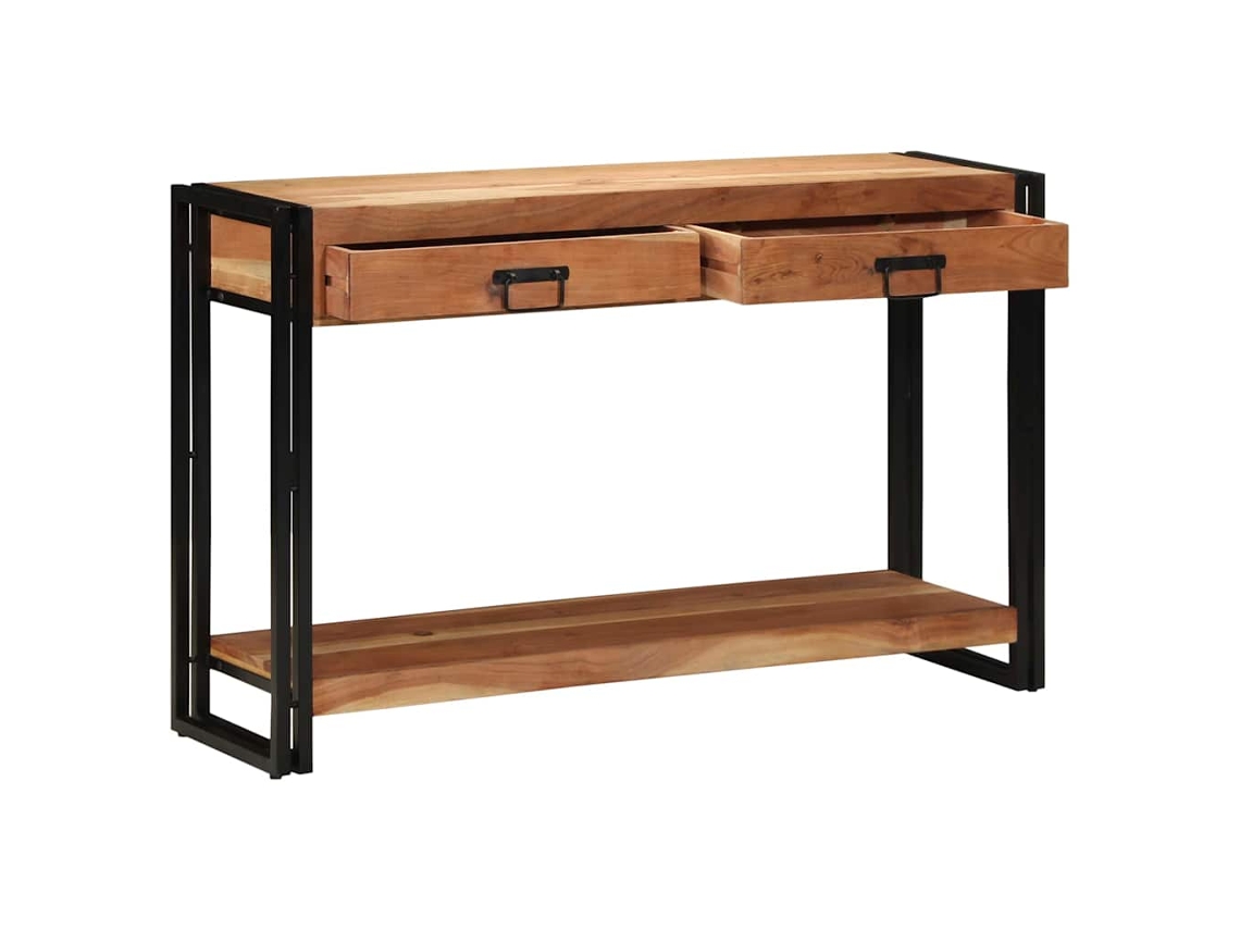 Vidaxl Aparador Castanho 120 X 33 X 75 Cm Madeira Sólida De Acácia
