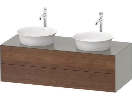 DURAVIT White Tulip móvel de casa de banho suspenso na parede Largura 1300 X Profundidade 550Mm com 2 Gavetas com Tecnologia \Tip-On\ Wt4988B